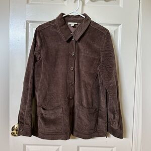 Appleseed’s Chocolate Brown Corduroy Chore Jacket M